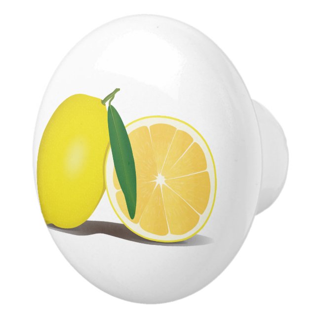 Bouton De Porte En Céramique Décor cuisine citron (Droite)