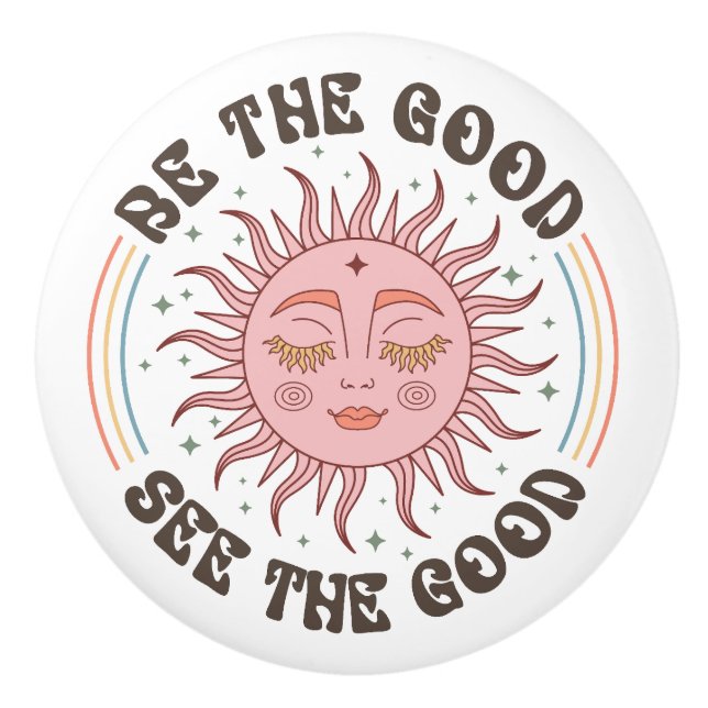 Bouton de porte en céramique - décoration unique (Devant)