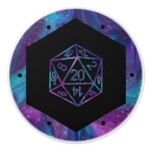 Bouton De Porte En Céramique Dés RPG   Nebula Imaginaire Retro Tabletop PnP Gam