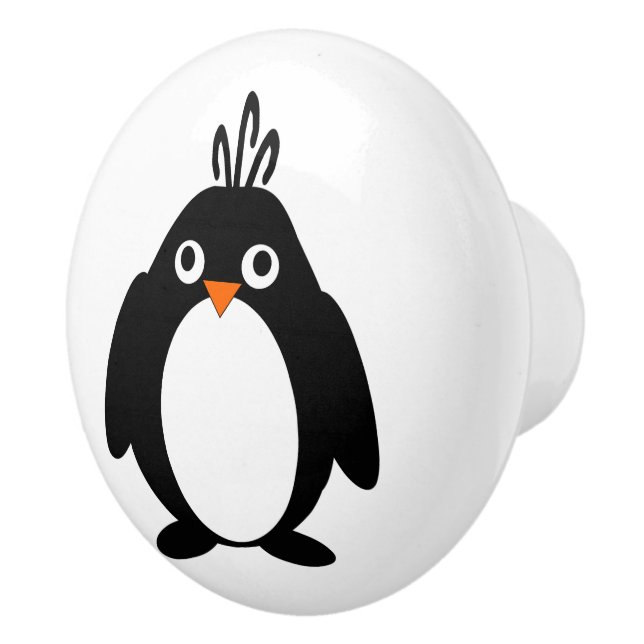 Bouton De Porte En Céramique Design de pingouin (Droite)