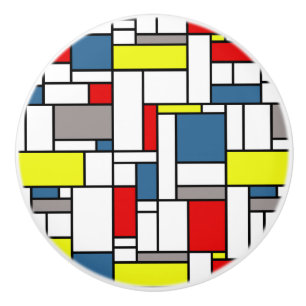 Bouton De Porte En Céramique Design de style mondrien