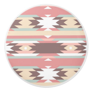 Bouton De Porte En Céramique Design natif aztèque