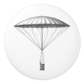 Bouton De Porte En Céramique Dessin chaud vintage de ballon à air de Steampunk