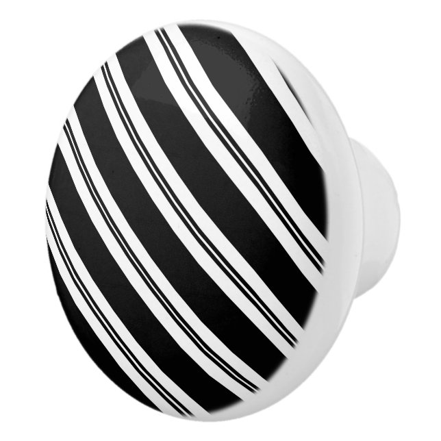 Bouton De Porte En Céramique Diagonales (Droite)