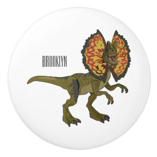 Bouton De Porte En Céramique Dilophosaurus dessin animé