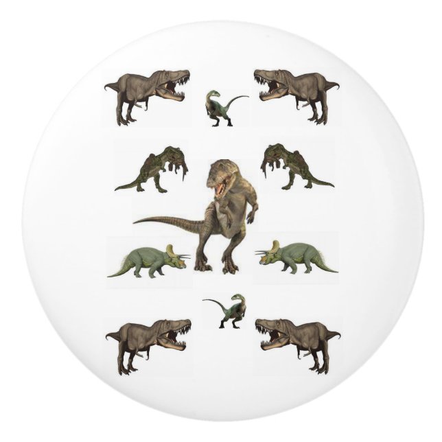 Bouton De Porte En Céramique Dinosaure Knob (Devant)