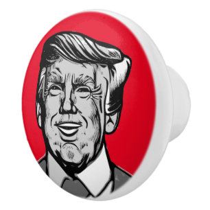 BOUTON DE PORTE EN CÉRAMIQUE DONALD TRUMP