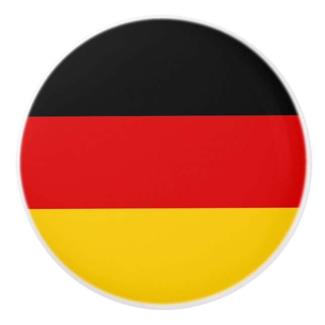 Bouton De Porte En Céramique Drapeau allemand (Devant)