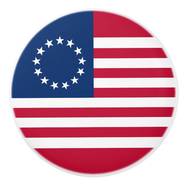 Bouton De Porte En Céramique Drapeau américain Betsy Ross (Devant)