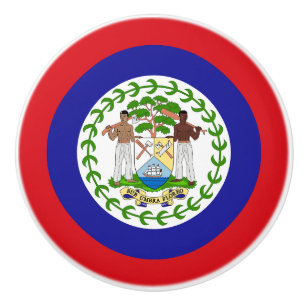 Bouton De Porte En Céramique Drapeau bélizien