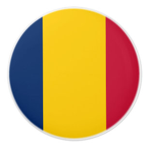 Bouton De Porte En Céramique Drapeau de Chad Ceramic Knob
