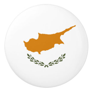 Bouton De Porte En Céramique Drapeau de Chypre