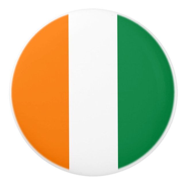 Bouton De Porte En Céramique Drapeau de Côte d'Ivoire (Devant)