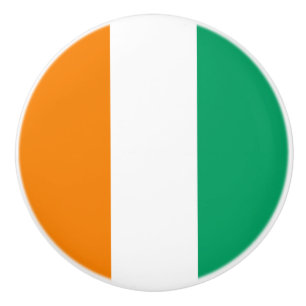Bouton De Porte En Céramique Drapeau de Côte d'Ivoire