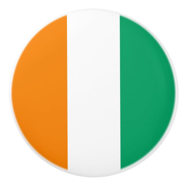 Bouton De Porte En Céramique Drapeau de Côte d'Ivoire (Devant)
