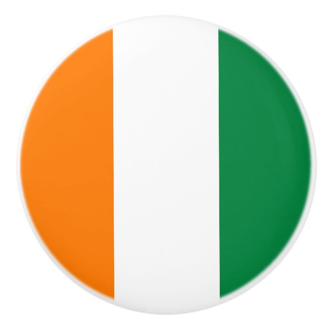 Bouton De Porte En Céramique Drapeau de Côte d'Ivoire (Devant)