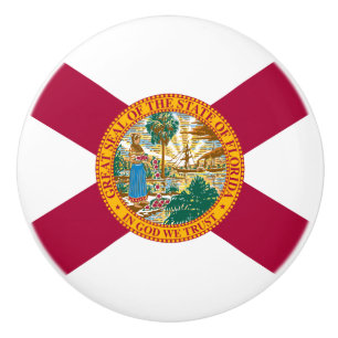Bouton De Porte En Céramique Drapeau de Floride