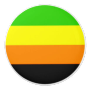 Bouton De Porte En Céramique Drapeau de la Fierté Aromantique