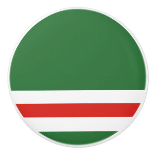 Bouton De Porte En Céramique Drapeau de la République tchétchène d'Ichkeria Tig