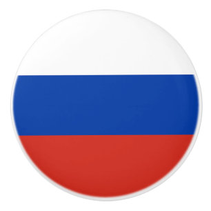 Bouton De Porte En Céramique Drapeau de la Russie