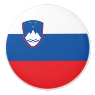 Bouton De Porte En Céramique Drapeau de la Slovénie