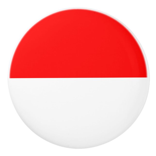 Bouton De Porte En Céramique Drapeau de l'Indonésie (Devant)