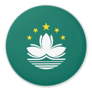 Bouton De Porte En Céramique Drapeau de Macao