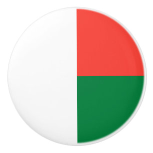 Bouton De Porte En Céramique Drapeau de Madagascar