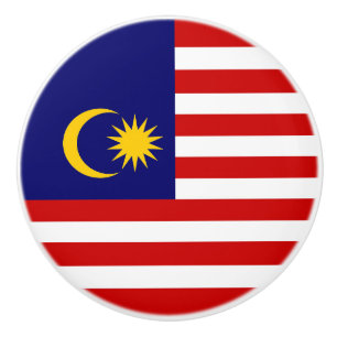 Bouton De Porte En Céramique Drapeau de Malaisie