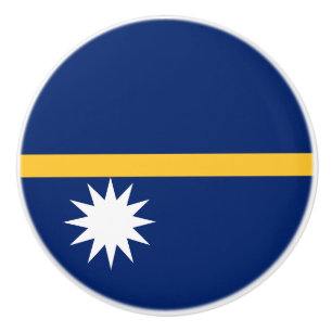 Bouton De Porte En Céramique Drapeau de Nauru