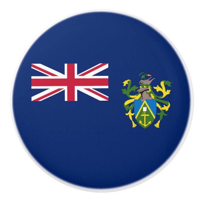 Bouton De Porte En Céramique Drapeau des îles Pitcairn (Devant)