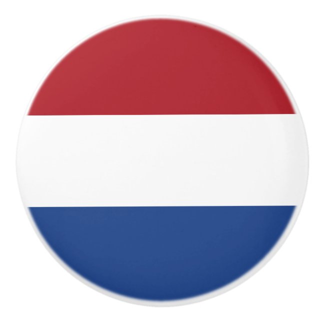 Bouton De Porte En Céramique Drapeau des Pays-Bas (Devant)