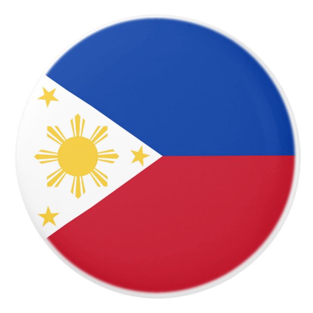 Bouton De Porte En Céramique drapeau des Philippines (Devant)