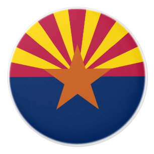 Bouton De Porte En Céramique Drapeau d'État de l'Arizona