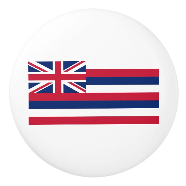 Bouton De Porte En Céramique Drapeau d'État d'Hawaii (Devant)