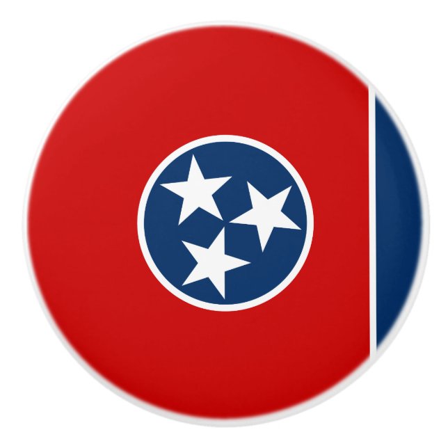 Bouton De Porte En Céramique Drapeau d'état du Tennessee (Devant)