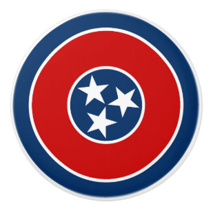 Bouton De Porte En Céramique Drapeau d'état du Tennessee