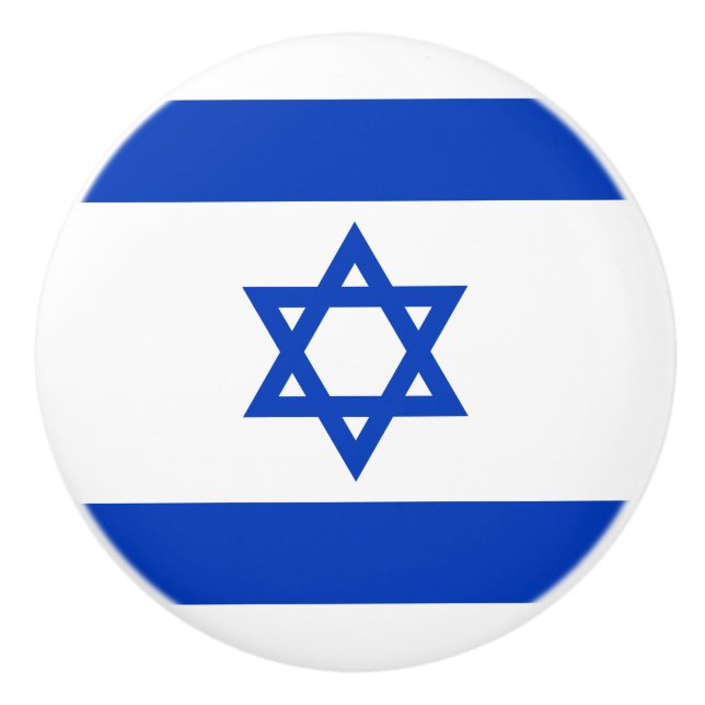 Bouton De Porte En Céramique Drapeau d'Israël Ceramic Knob (Devant)