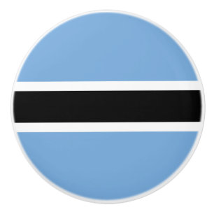 Bouton De Porte En Céramique Drapeau du Botswana