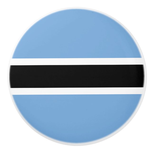 Bouton De Porte En Céramique Drapeau du Botswana (Devant)