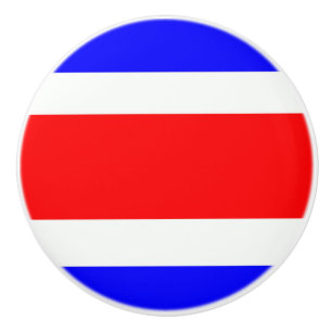 Bouton De Porte En Céramique Drapeau du Costa Rica