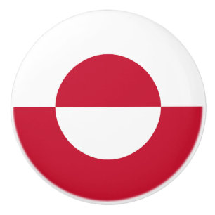 Bouton De Porte En Céramique Drapeau du Groenland