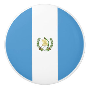 Bouton De Porte En Céramique Drapeau du Guatemala 