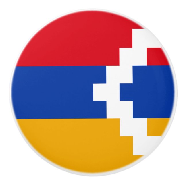 Bouton De Porte En Céramique Drapeau du Haut-Karabakh (Devant)