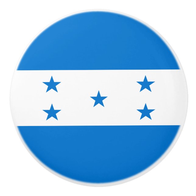 Bouton De Porte En Céramique Drapeau du Honduras (Devant)