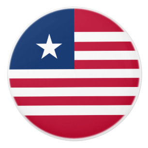 Bouton De Porte En Céramique Drapeau du Liberia