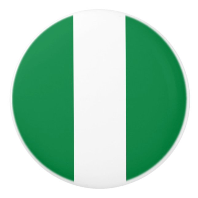 Bouton De Porte En Céramique Drapeau du Nigeria (Devant)