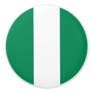 Bouton De Porte En Céramique Drapeau du Nigeria