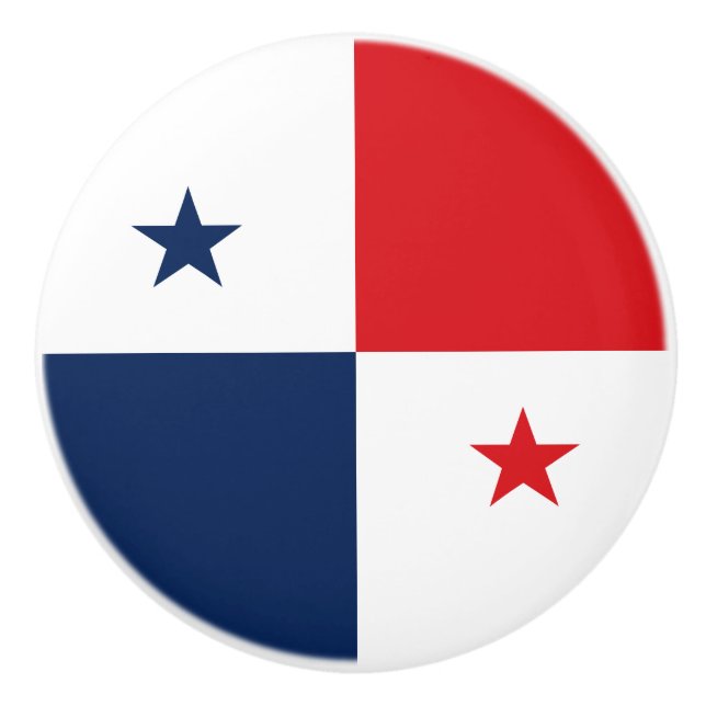Bouton De Porte En Céramique Drapeau du Panama (Devant)