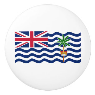 Bouton De Porte En Céramique Drapeau du Territoire britannique de l'océan Indie